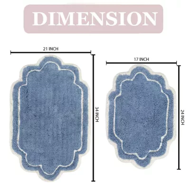 Home Weavers Inc Allure -pc. Quick Dry Bath Rug Set