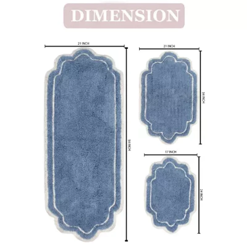 Home Weavers Inc Allure 3-pc. Quick Dry Bath Rug Set