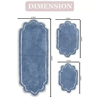 Home Weavers Inc Allure 3-pc. Quick Dry Bath Rug Set