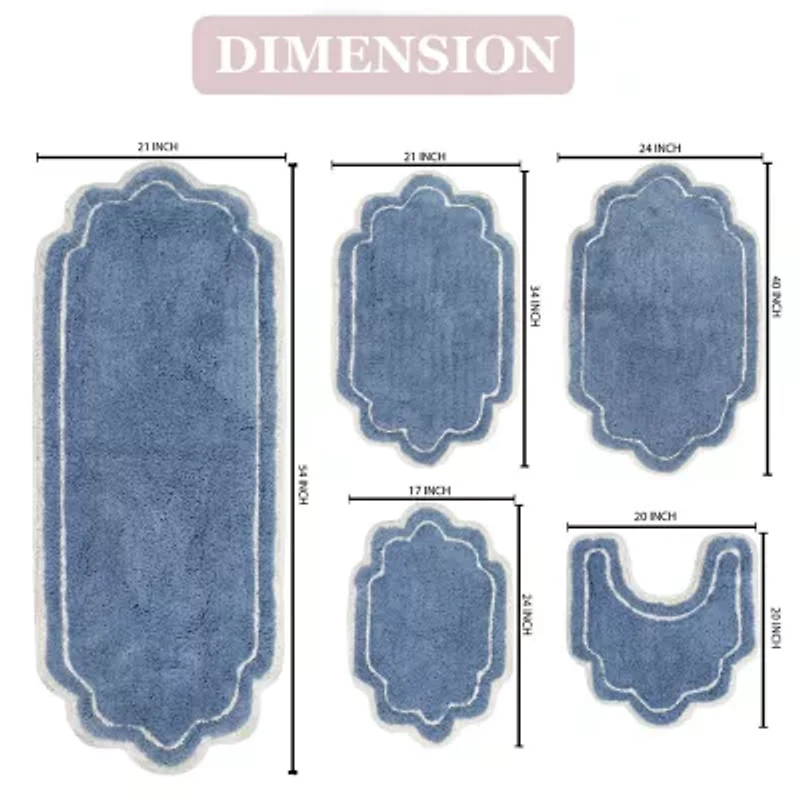 Home Weavers Inc Allure 5-pc. Quick Dry Bath Rug Set