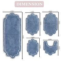 Home Weavers Inc Allure 5-pc. Quick Dry Bath Rug Set
