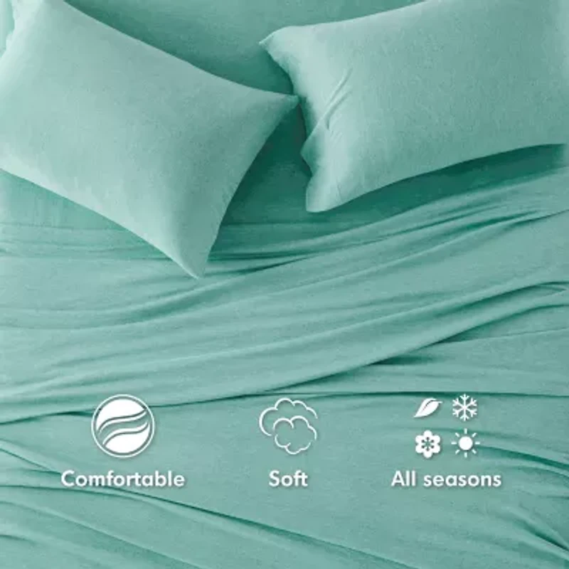 Intelligent Design Cotton Blend Jersey Knit Deep Pocket Sheet Set