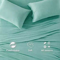 Intelligent Design Cotton Blend Jersey Knit Deep Pocket Sheet Set