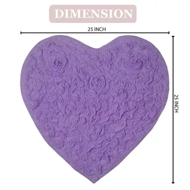 Home Weavers Inc Modesto Heart Bath Rug