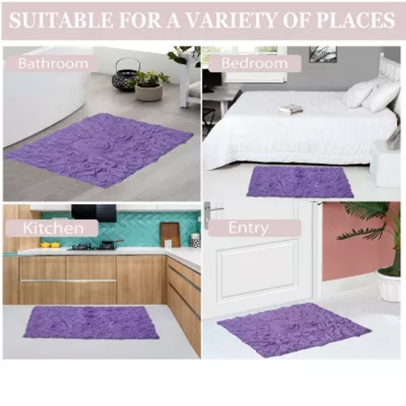 Home Weavers Inc Modesto Heart Bath Rug