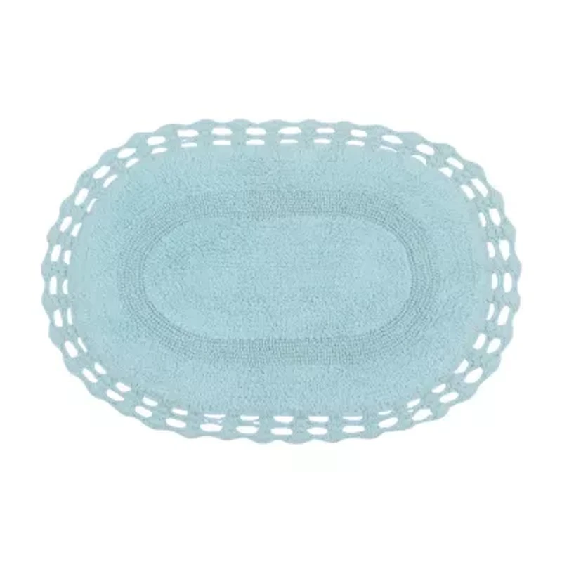 Home Weavers Inc Hampton Crochet Reversible 17X24 Inch Bath Rug
