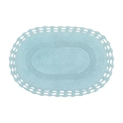 Home Weavers Inc Hampton Crochet Reversible 17X24 Inch Bath Rug