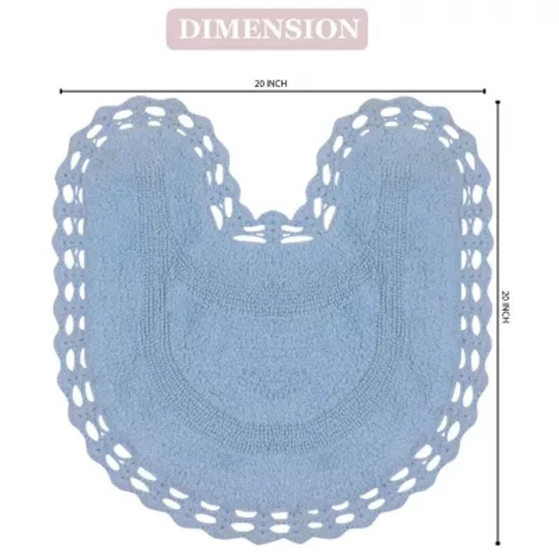 Home Weavers Inc Hampton Crochet Reversible 20X20 Inch Bath Rug