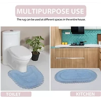 Home Weavers Inc Hampton Crochet Reversible 20X20 Inch Bath Rug