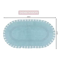 Home Weavers Inc Hampton Crochet Reversible 21X34 Inch Bath Rug