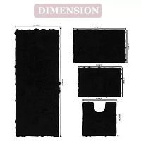 Home Weavers Inc Bellflower 4-pc. Quick Dry Bath Rug Set
