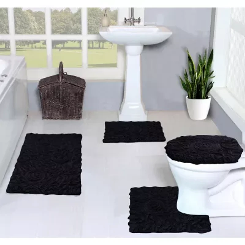 Home Weavers Inc Bellflower 4-pc. Quick Dry Bath Rug Set
