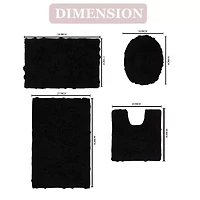 Home Weavers Inc Bellflower 4-pc. Quick Dry Bath Rug Set