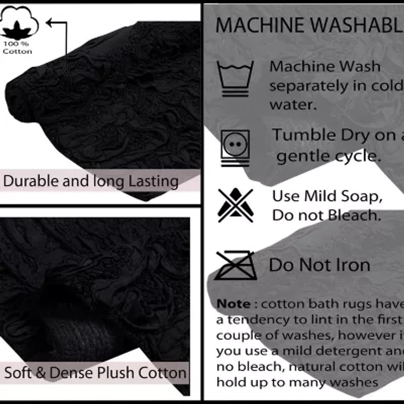 Home Weavers Inc Bellflower 4-pc. Quick Dry Bath Rug Set