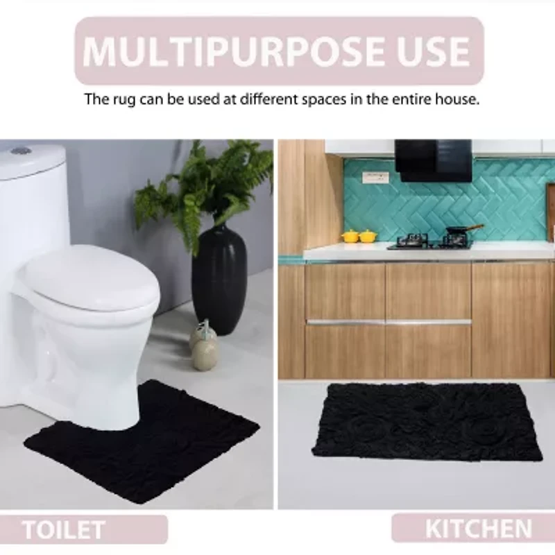 Home Weavers Inc Bellflower 4-pc. Quick Dry Bath Rug Set