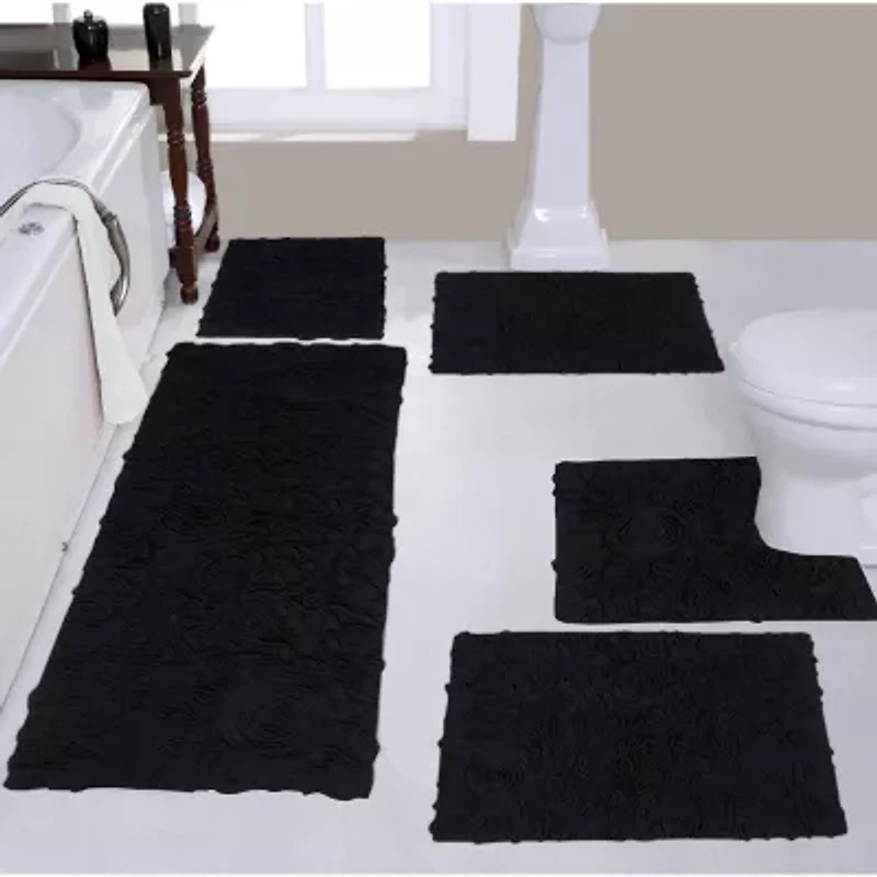Home Weavers Inc Bellflower 5-pc. Quick Dry Bath Rug Set