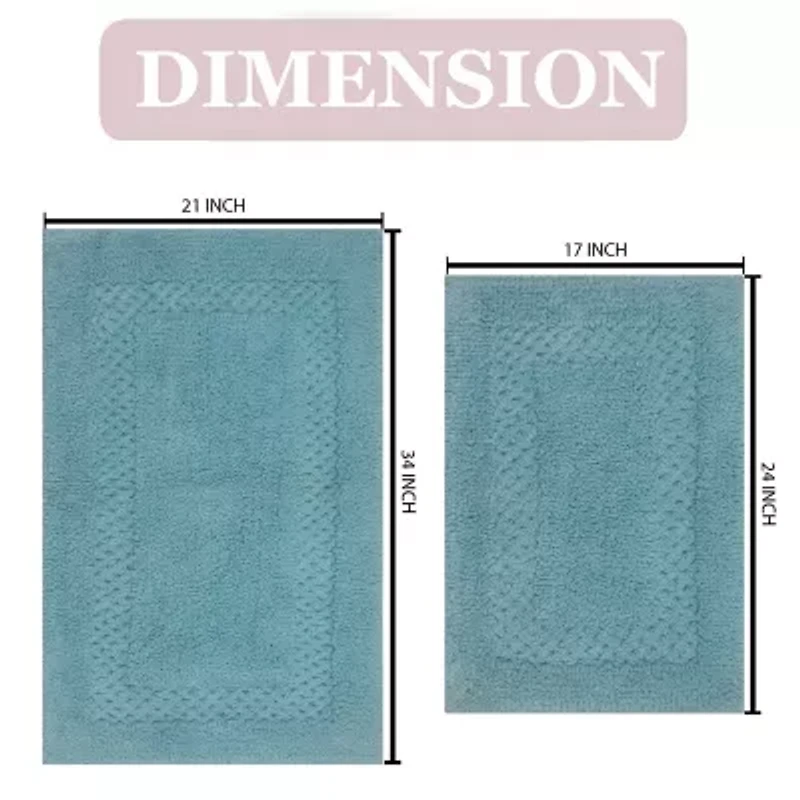 Home Weavers Inc Classy -pc. Quick Dry Bath Rug Set