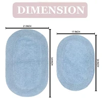 Home Weavers Inc Double Ruffle 2-pc. Quick Dry Bath Rug Set