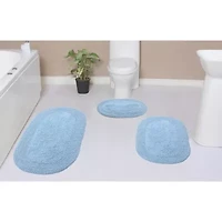 Home Weavers Inc Double Ruffle 3-pc. Quick Dry Bath Rug Set