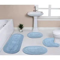 Home Weavers Inc Double Ruffle 4-pc. Quick Dry Bath Rug Set