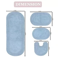 Home Weavers Inc Double Ruffle 4-pc. Quick Dry Bath Rug Set