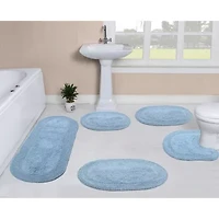 Home Weavers Inc Double Ruffle 5-pc. Quick Dry Bath Rug Set