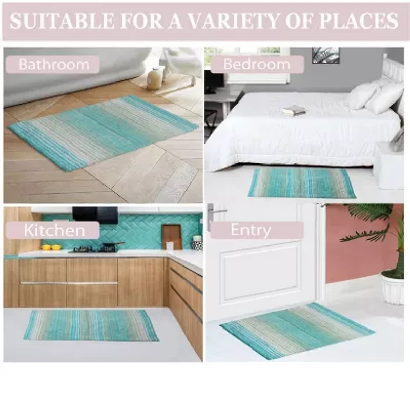 Home Weavers Inc Gradation Quick Dry 20X20 Inch Bath Rug
