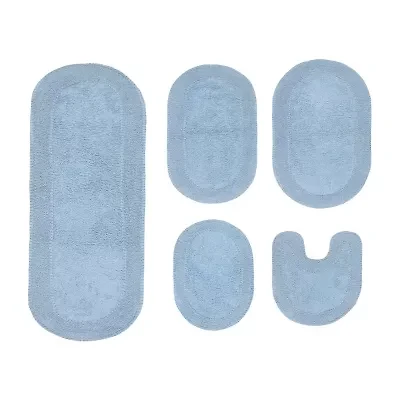 Home Weavers Inc Double Ruffle 5-pc. Quick Dry Bath Rug Set