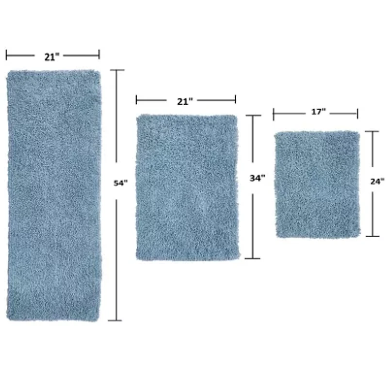 Home Weavers Inc Fantasia 3-pc. Quick Dry Bath Rug Set