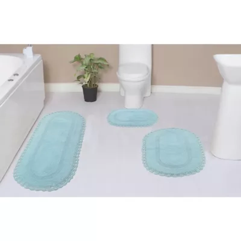Home Weavers Inc Hampton Crochet Reversible Bath Rug
