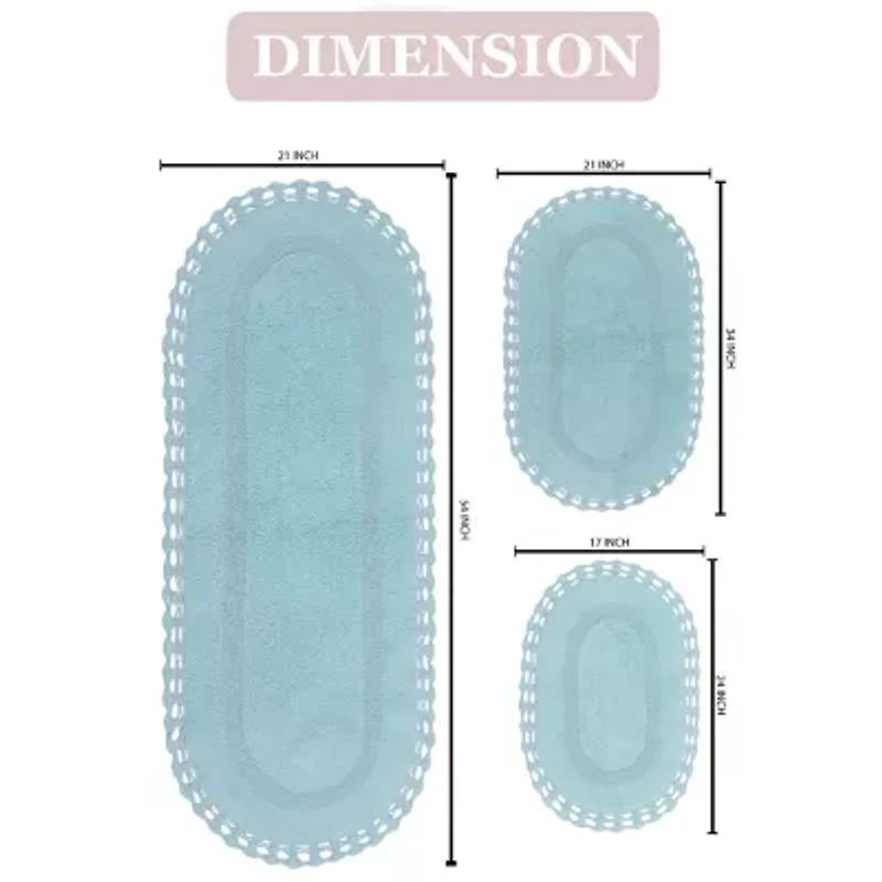 Home Weavers Inc Hampton Crochet Reversible Bath Rug