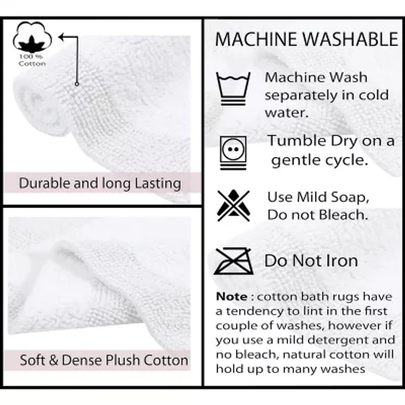 Home Weavers Inc Luxury Hotel Style 2-pc. Quick Dry Bath Rug Set