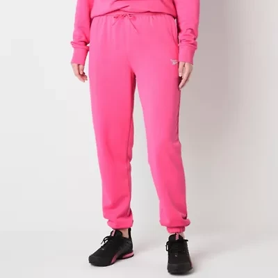Reebok Womens French Terry Mid Rise Jogger Pant