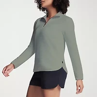 Skechers Womens Mock Neck Long Sleeve Active Quarter-Zip Pullover
