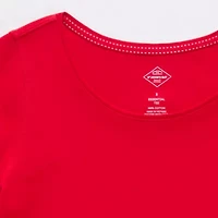 St. John's Bay Womens Easy-on + Easy-off Crew Neck Short Sleeve Adaptive T-Shirt