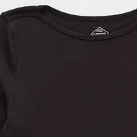 St. John's Bay Womens Easy-on + Easy-off Boat Neck Elbow Sleeve Adaptive T-Shirt