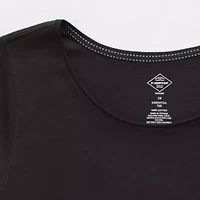 St. John's Bay Womens Easy-on + Easy-off Crew Neck Short Sleeve Adaptive Plus T-Shirt
