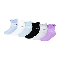 Nike Little Girls Multi-Pack Pair Quarter Ankle Socks