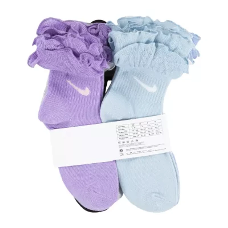 Nike Little Girls Multi-Pack Pair Quarter Ankle Socks