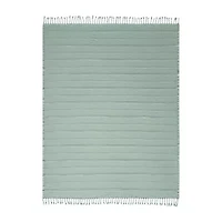 LR Home Silvia Stripe Washable Reversible Throw