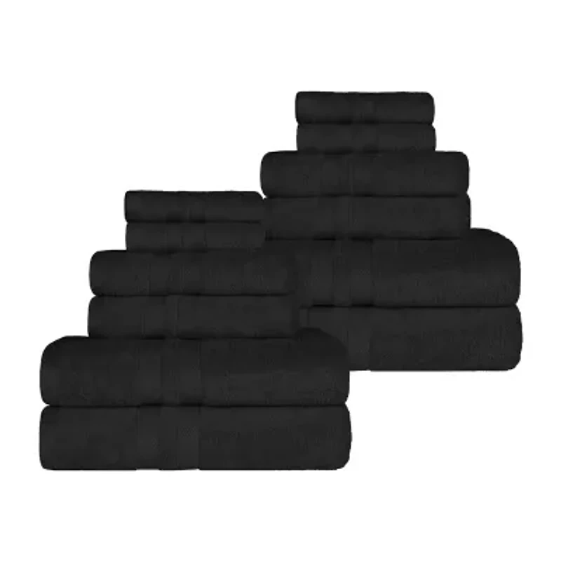 SUPERIOR® Ultra Collection | 100% Cotton 12-pc. Quick Dry Solid Bath Towel Set
