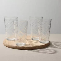 Gibson Home Lattice 4-pc. Glass Tumbler Set