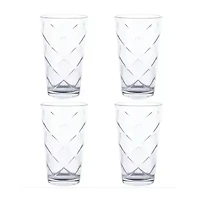 Gibson Home Lattice 4-pc. Glass Tumbler Set