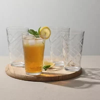 Gibson Home Lattice 4-pc. Glass Tumbler Set