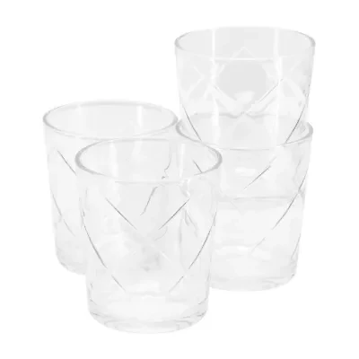 Gibson Home Lattice 4-pc. Double Old-Fashioned Glass Set