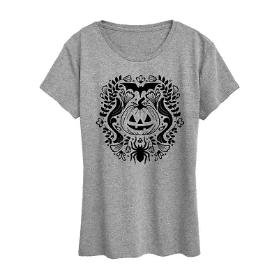 Womens Crew Neck Short Sleeve Regular Fit Graphic T-Shirt
