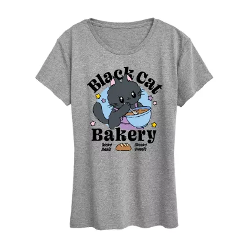 Womens Crew Neck Short Sleeve Regular Fit Graphic T-Shirt