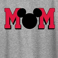 Mom Mickey Ears Womens Crew Neck Short Sleeve Regular Fit Mouse Graphic T-Shirt