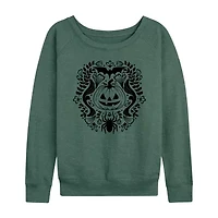 Womens Boat Neck Long Sleeve Regular Fit Graphic T-Shirt