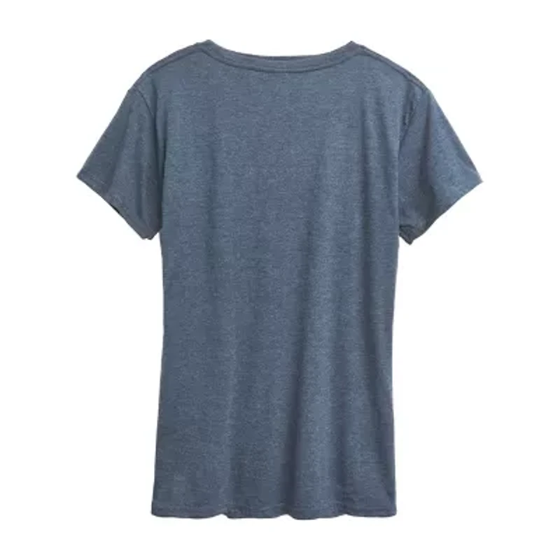 My Weekend Booked Womens Crew Neck Short Sleeve Regular Fit Belle Graphic T-Shirt